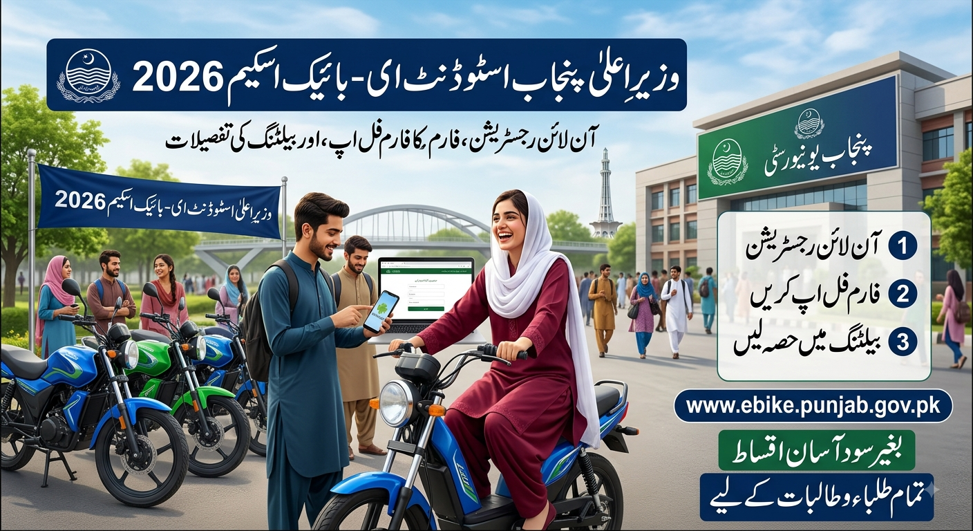 Punjab Student E-Bike Scheme 2026: Online Registration Portal, Form Fill Up & Balloting Details